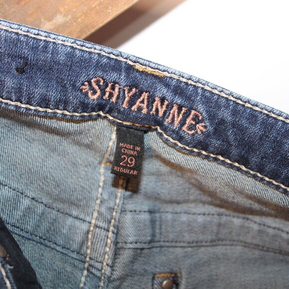 Shyanne Rhinestone Big Stitch Mid-Rise Bootcut Stretch Jean - Picture 10 of 16